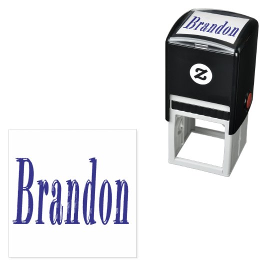 Brandon naam Logo, Zelfinktende Stempel (In situ)