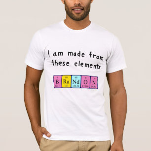 Brandon periodieke lijstnaam shirt