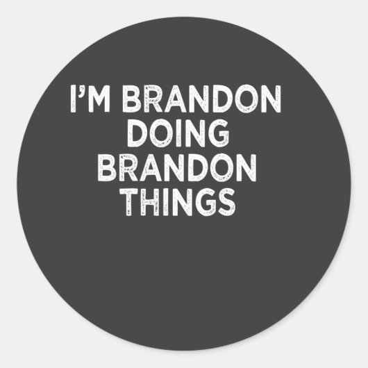 Brandon Ronde Sticker (Voorkant)
