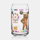 Brandon, sterke berencircusartiest blikvorm glas (Achterkant)