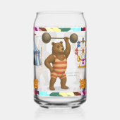 Brandon, sterke berencircusartiest blikvorm glas (Links)