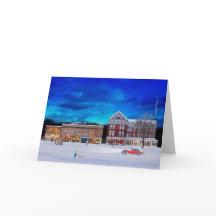 Brandon Vermont op een winteravond