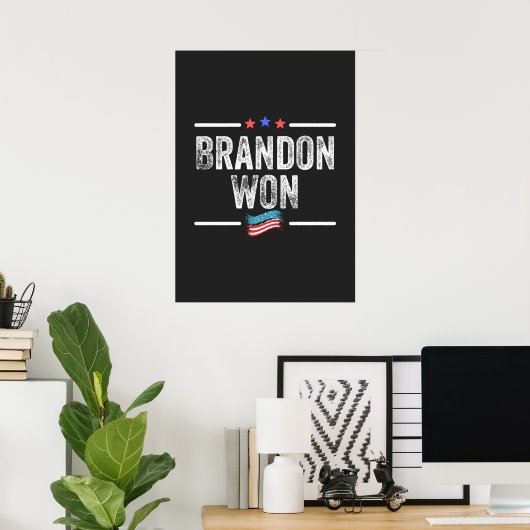 brandon won , brandon won grappig , brandon won am poster (Thuiskantoor)