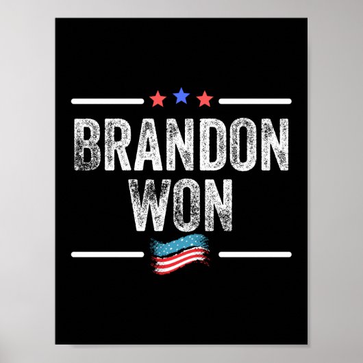 brandon won , brandon won grappig , brandon won am poster (Voorkant)