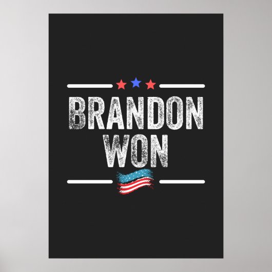 brandon won, brandon won grappig, brandon won amer poster (Voorkant)