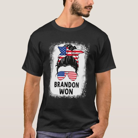 Brandon Won Messy Bun Women Lets Go Bleking T-shirt (Voorkant)