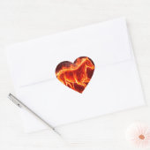 brandpaard hart sticker (Envelop)