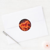 brandpaard ronde sticker (Envelop)