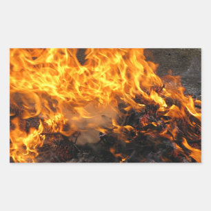 Brandpenseel Rechthoekige Sticker