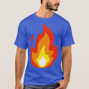 Brandpictogram illustratie vlammen heet t-shirt