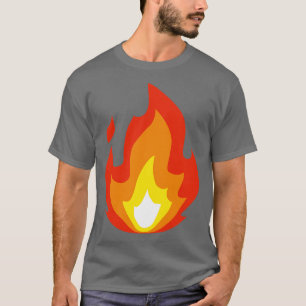 Brandpictogram illustratie vlammen heet t-shirt