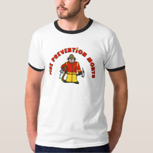 Brandpreventie Maandag Cartoon Fireman Tshirt Ver1
