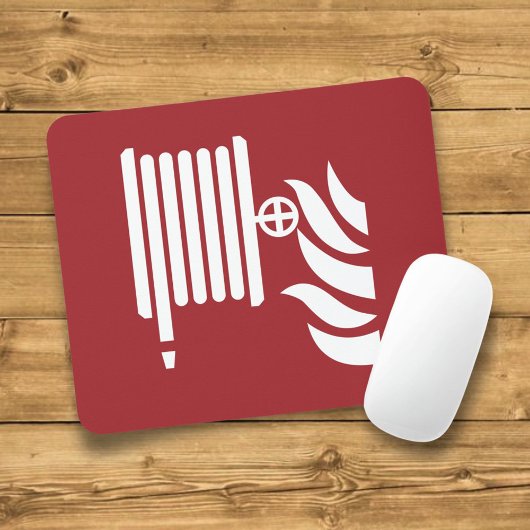 Brandslanghaspel veiligheidsbord muismat