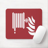 Brandslanghaspel veiligheidsbord muismat (Met muis)