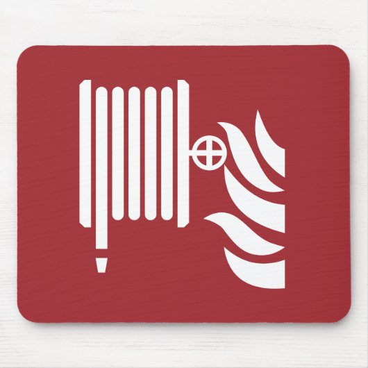 Brandslanghaspel veiligheidsbord muismat (Voorkant)