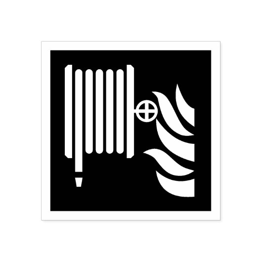 Brandslanghaspel veiligheidsbord rubberstempel (Afrduk)