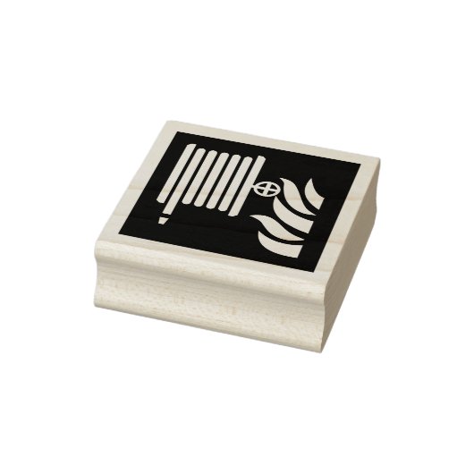 Brandslanghaspel veiligheidsbord rubberstempel (Stempel)