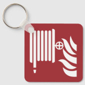 Brandslanghaspel veiligheidsbord sleutelhanger (Voorkant)