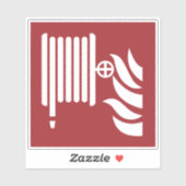 Brandslanghaspel veiligheidsbord sticker (Vel)