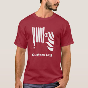 Brandslanghaspel veiligheidsbord t-shirt
