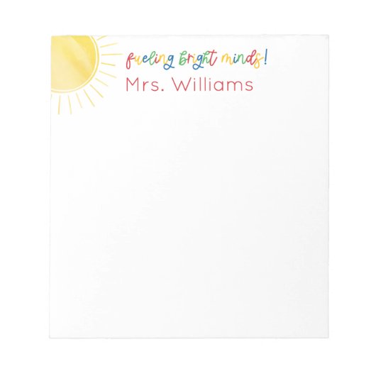 Brandstof: Bright Minds Sun-leraar Notitieblok (Voorkant)