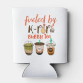 Brandstof door K-Pop en Bubble Tea Funny Boba Love Blikjeskoeler (Achterkant)