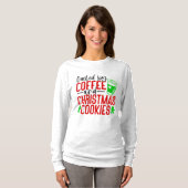 Brandstof door koffie en kerstkoekjes t-shirt (Voorkant volledig)