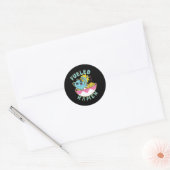 Brandstof door Ramen Kawaii Cat Ronde Sticker (Envelop)