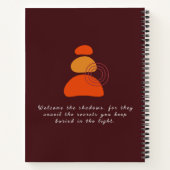 Brandstof het vuur rood en zwart-thema notitieboek (Achterkant)