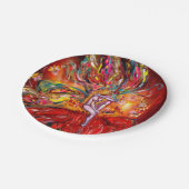 BRANDSTOF IN RODE PAPIEREN BORDJE (Gekanteld)