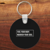 Brandstof je lichaam. Sticker Sleutelhanger (Voorkant)