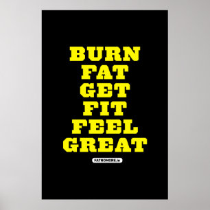 BRANDSTOF - KRIJG SNEL - VOEL GOEDE fitness Poster