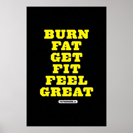BRANDSTOF - KRIJG SNEL - VOEL GOEDE fitness Poster (Voorkant)