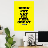 BRANDSTOF - KRIJG SNEL - VOEL GOEDE fitness Poster (Thuiskantoor)