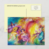 BRANDSTOF OP DE CARNIVAL / Venetiaanse carnavaldat Briefkaart (Voorkant / Achterkant)