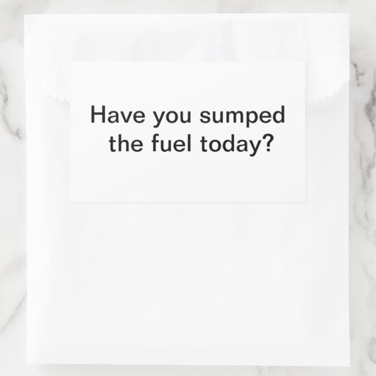 Brandstof Sticker (Tas)