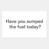 Brandstof Sticker (Voorkant)