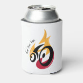 Brandstof Uw Vuur. fietsmotivatie Blikjeskoeler (Blikje Achterkant)