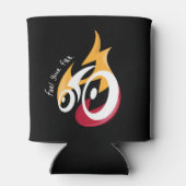 Brandstof Uw Vuur. fietsmotivatie Blikjeskoeler (Achterkant)