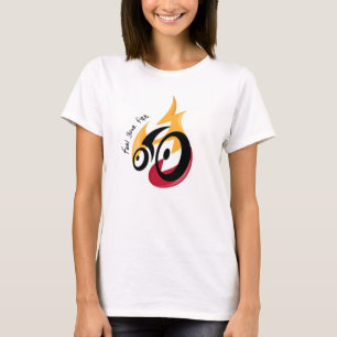 Brandstof Uw Vuur. fietsmotivatie T-shirt