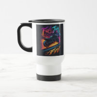 "Brandstof uw vuur" Reis koffie mok.