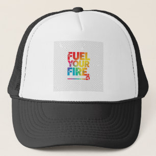 Brandstof uw vuur, T-shirt ontwerp Trucker Pet