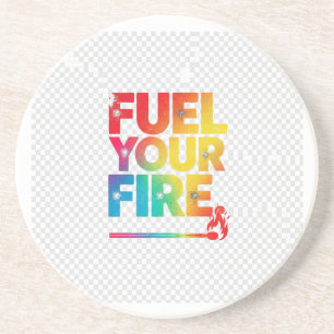 Brandstof uw vuur, T-shirt ontwerp Zandsteen Onderzetter