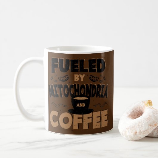 Brandstof van Mitochondria en koffie Koffiemok (Met donut)