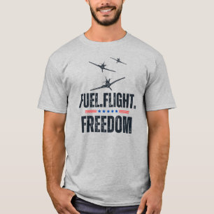 BRANDSTOF VLIEG VRIJHEID,Minimalistisch,Plezierig, T-shirt