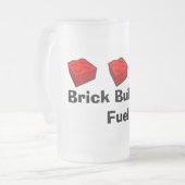 brandstof voor baksteenbouw matglas bierpul (Voorkant links)