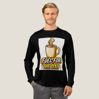 Brandstof voor de Dag Coffee Typography Grafische  Tri-Blend Shirt