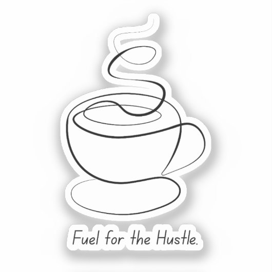 Brandstof voor de drukte – Coffee Motivation Stick Sticker (Voorkant)