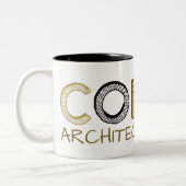 brandstof voor koffiearchitectuur tweekleurige koffiemok (Links)