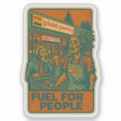 Brandstof voor mensen Can-Cut Sticker (Voorkant)